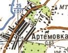 Topographic map of Artemivka