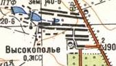 Топографічна карта Високопілля
