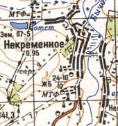 Топографічна карта Некременного