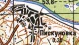 Topographic map of Pyskunivka