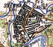Топографічна карта Зуївки
