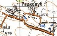 Топографічна карта Рідкодуба