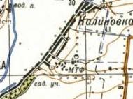 Топографическая карта Калиновки