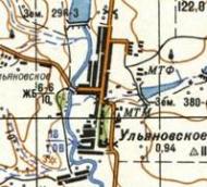 Топографічна карта Ульянівського