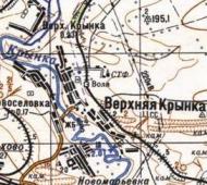 Topographic map of Verkhnya Krynka