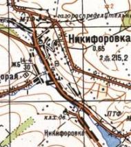 Топографічна карта Никифорівки