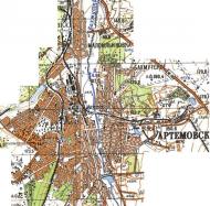 Топографическая карта Артемовска