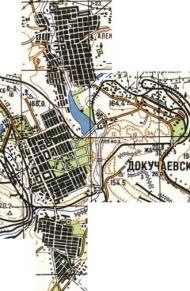 Топографическая карта Докучаевска