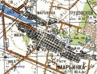 Топографическая карта Марьинки