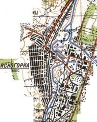 Топографическая карта Ясногорки