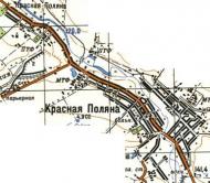 Топографическая карта Красной Поляны