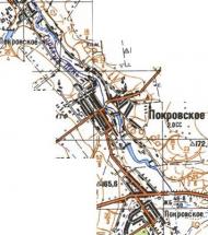 Топографічна карта Покровського