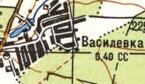 Топографическая карта Василевки