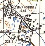 Topographic map of Ulyanivka