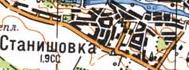 Топографическая карта Станишовки