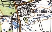 Топографическая карта Веселовки