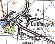 Topographic map of Slobidka