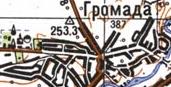 Topographic map of Gromada