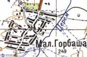 Топографічна карта Малої Горбаші