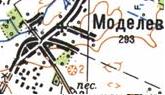 Topographic map of Modeliv