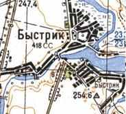 Топографічна карта Бистрика