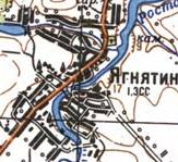 Топографічна карта Ягнятиного