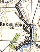 Топографічна карта Кикишівки