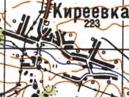 Топографическая карта Киреевки