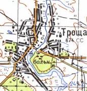 Топографическая карта Трощи