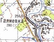Топографічна карта Галіївки
