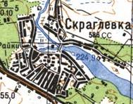 Топографическая карта Скраглевки
