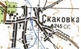 Топографическая карта Скаковки