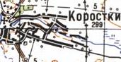 Топографічна карта Коросток