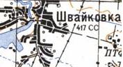 Топографическая карта Швайковки