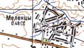 Topographic map of Melentsi