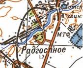 Topographic map of Radgospne