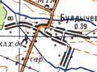 Topographic map of Buldychiv