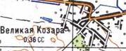 Topographic map of Velyka Kozara