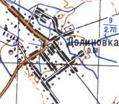Топографічна карта Долинівки