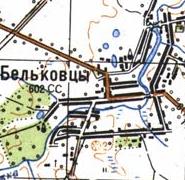 Топографічна карта Більківців