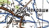 Топографічна карта Некрашів