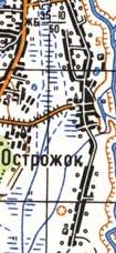 Topographic map of Ostrozhok