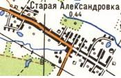 Топографическая карта Старой Александровки