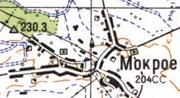 Topographic map of Mokre