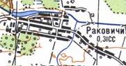 Топографічна карта Раковичів