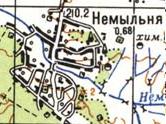 Топографическая карта Немыльни