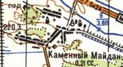 Топографическая карта Каменного Майдана