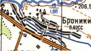 Топографічна карта Брониок