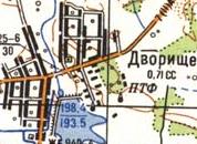 Topographic map of Dvorysche