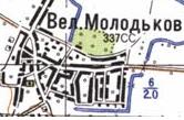 Topographic map of Velykyy Molodkiv